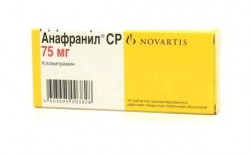 Анафранил СР, табл. пролонг. п/о пленочной 75 мг №10