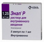 Энап Р, р-р для в/в введ. 1.25 мг/мл 1 мл №5 ампулы